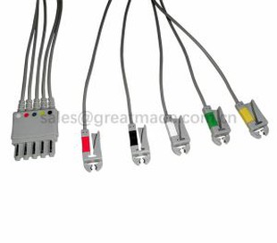 תואם ל- M1971A Leadwires 5-lead, IEC, Grabber