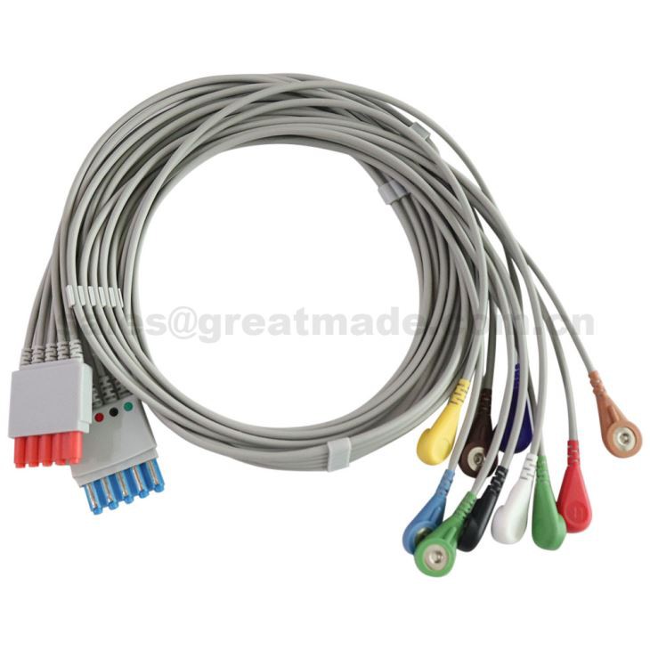 עופרת אק"ג עופרת Leadwire תואמת HP / Philips 78352C, 78354C